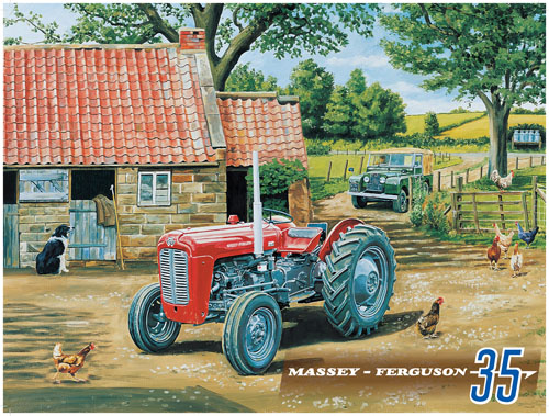 Massey Ferguson MF35 Red Tractor Metal Sign
