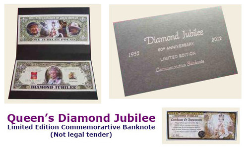 Queen's Diamond Jubilee £1 Commemorative Banknote Special - Click Image to Close