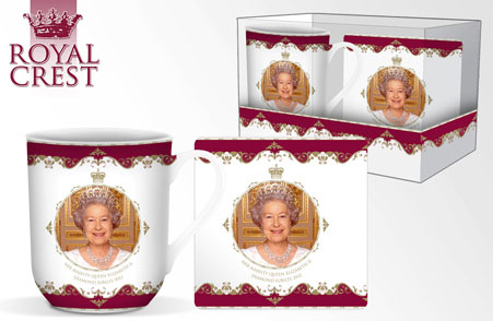 Queen's Diamond Jubilee Bone China Mug & Coaster