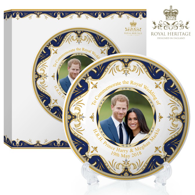 Royal Wedding Prince Harry and Meghan Markle China Large Plate - Click Image to Close