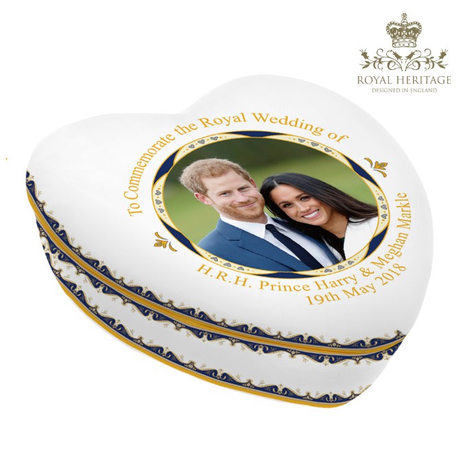Royal Wedding Prince Harry and Meghan Markle China Trinket Box