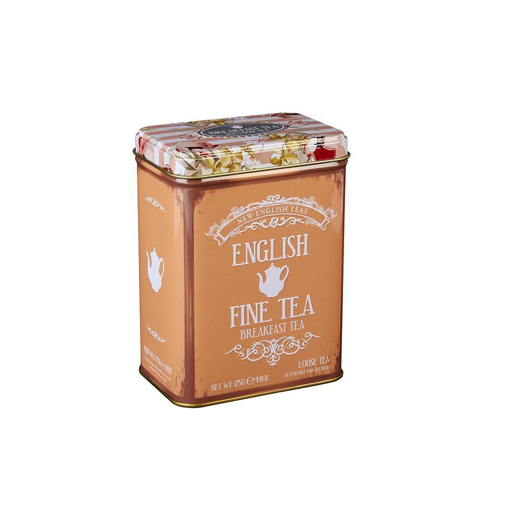 Vintage Floral Fine English Breakfast Tea Tin 125g